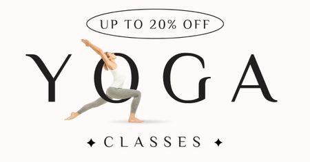 Yoga Class Announcement Facebook AD tervezősablon