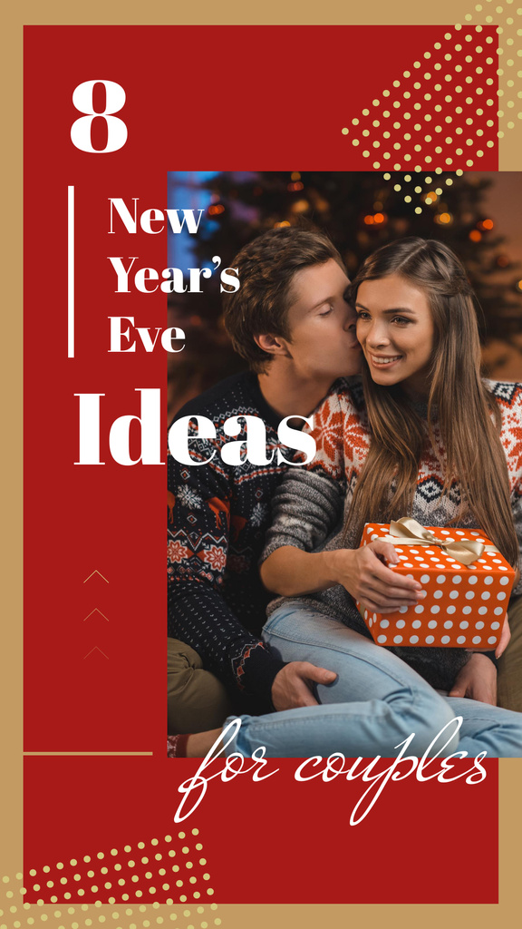 People sharing Christmas gifts Instagram Story Design Template