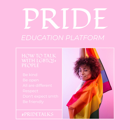 Pride Education Platform Animated Post Modelo de Design