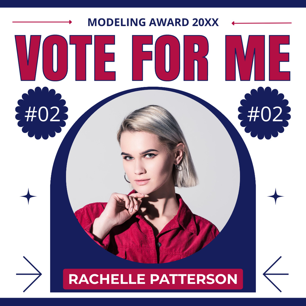 Ontwerpsjabloon van Instagram van Voting for Modeling Award