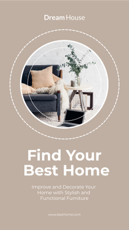 Szablon projektu Find Your Best Home Instagram Story