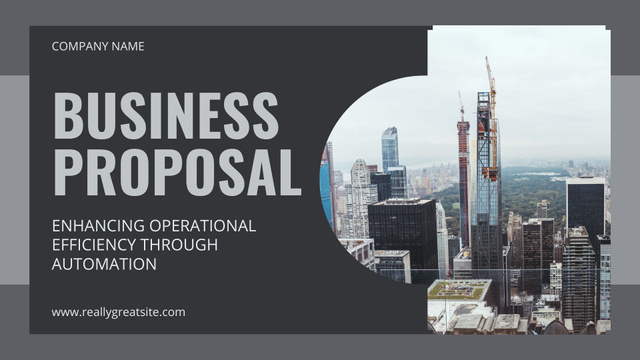 Ontwerpsjabloon van Presentation Wide van Innovative Business Proposal In Operational Efficiency