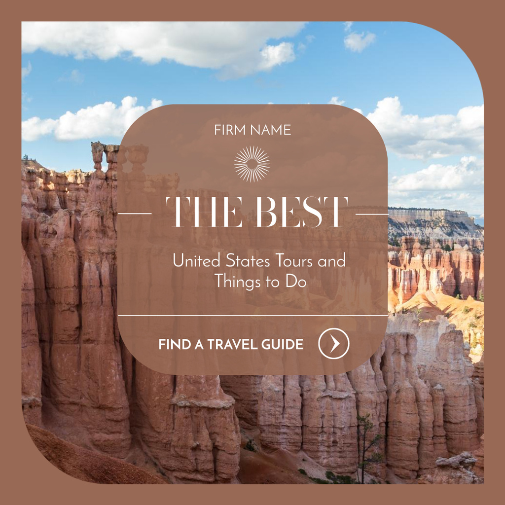 Travel Tour Offer with Canyon Instagram Design Template