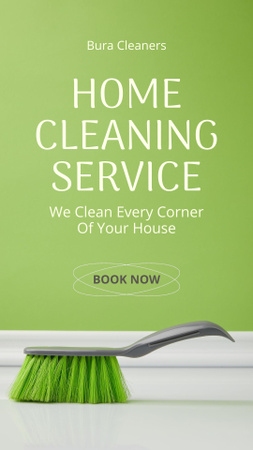 Home Cleaning Services Ad Instagram Video Story Design Template