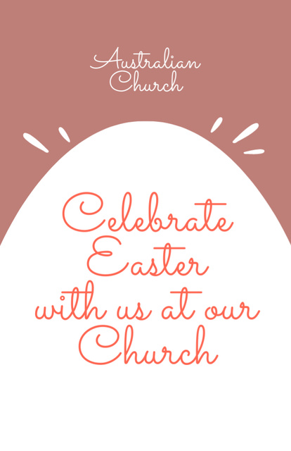Church Easter Celebration in Pink Flyer 5.5x8.5in Design Template