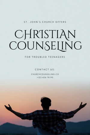 Christian Counseling for Trouble Teenagers Flyer 4x6in Design Template