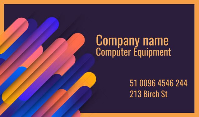 Designvorlage Computer Equipment Company Information Card für Business card
