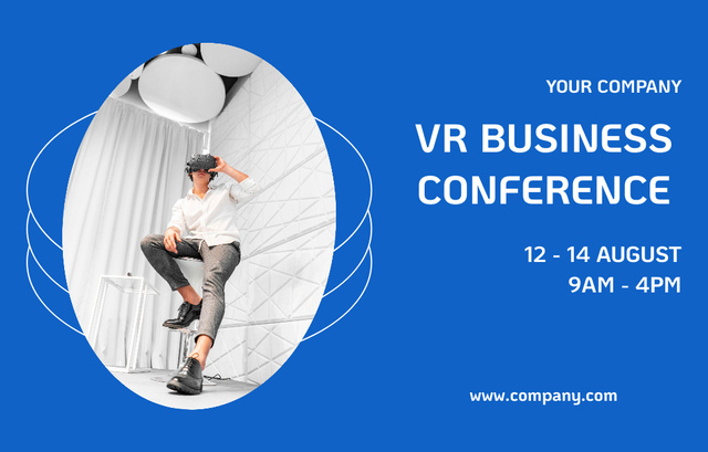 Virtual Business Summit Announcement Invitation 4.6x7.2in Horizontalデザインテンプレート