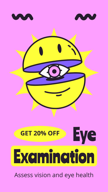 Discount on Vision Exam in Optics Shop Instagram Story – шаблон для дизайна