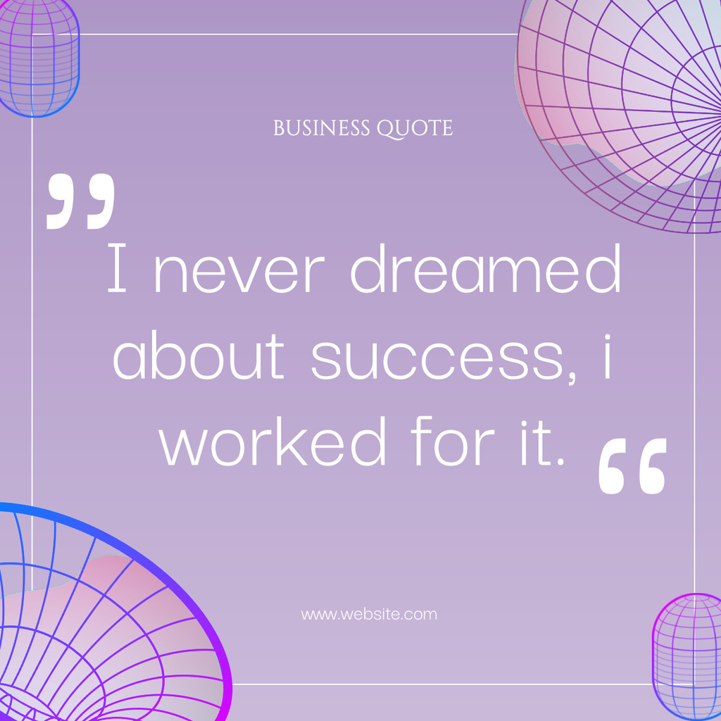 Motivational Business Quote about Work and Success LinkedIn post – шаблон для дизайна
