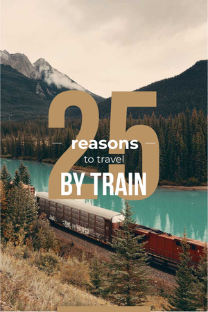 Platilla de diseño Train travel advantages Pinterest