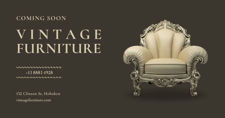 Vintage furniture shop Opening Ad Facebook AD Design Template