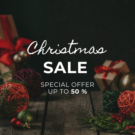 Christmas Special Offer of Sale Instagram Design Template