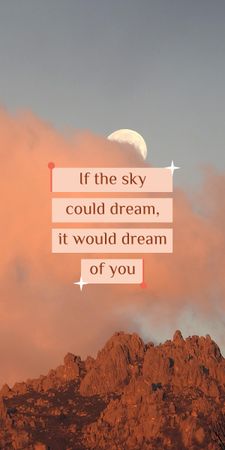Plantilla de diseño de Dream Quote on sunset Sky Graphic 
