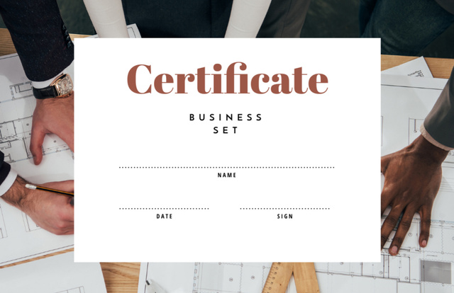 Business Achievement Award Announcement Certificate 5.5x8.5inデザインテンプレート