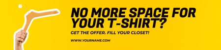 Clothes Closet Yellow Ebay Store Billboard Design Template