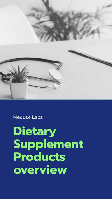 Ontwerpsjabloon van Mobile Presentation van Dietary Supplements manufacturer overview