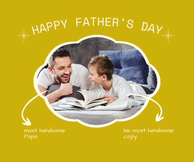 Designvorlage Sweet Father's Day Greetings für Facebook