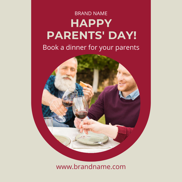 Book a Dinner For Your Parents Instagram Design Template