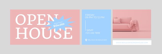 Template di design Pink Blue Email Header Email header