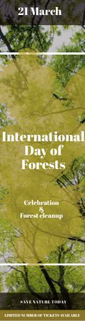Plantilla de diseño de International Day of Forests Event Tall Trees Skyscraper 