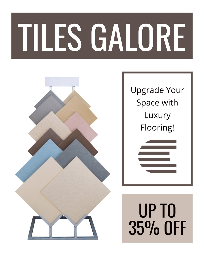 Platilla de diseño Flawlessly Executed Tiling Installation Service With Discount Instagram Post Vertical