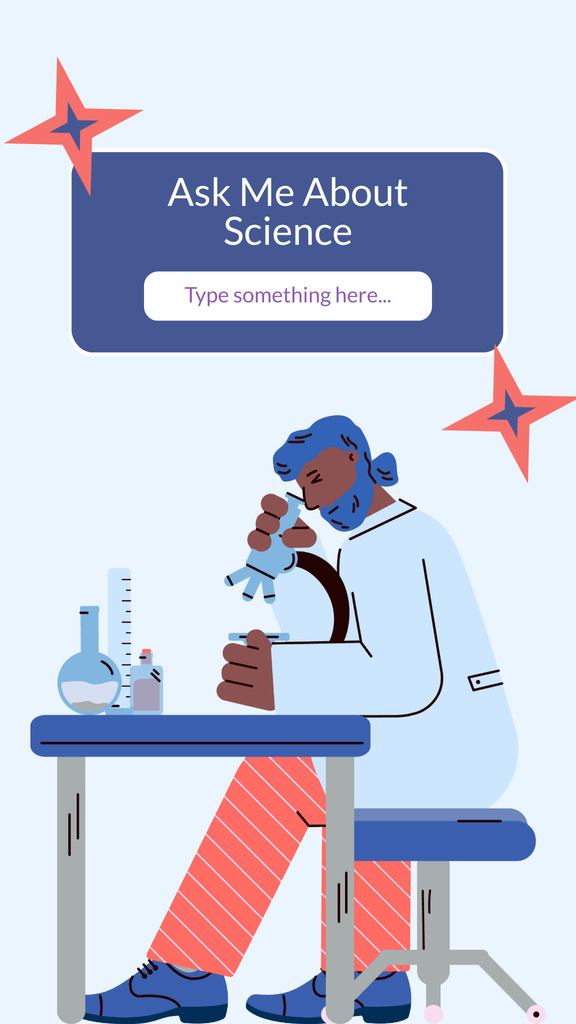 Ask Me Anything About Science Instagram Story – шаблон для дизайну