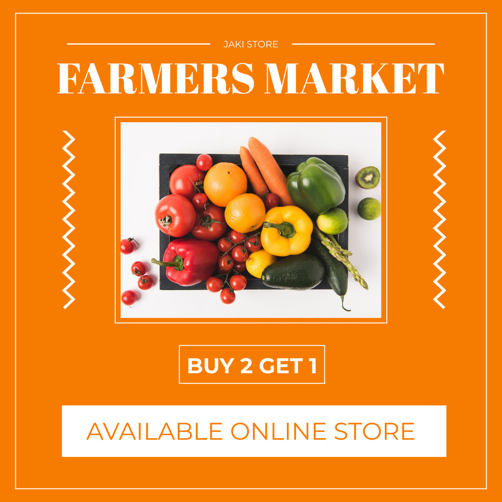 Online Store of Farmers' Market Instagram Tasarım Şablonu