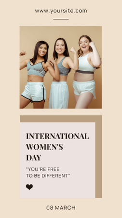 Motivational Phrase on International Women's Day Instagram Story Design Template