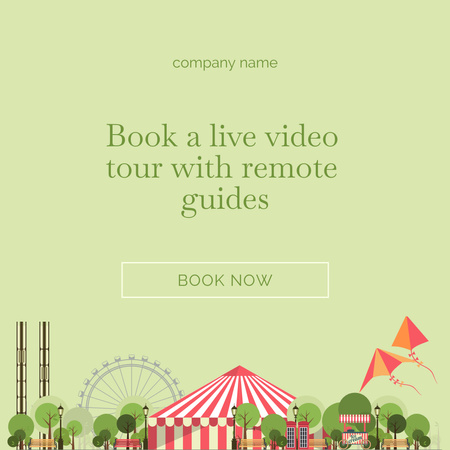 Guided Tours from Home Instagram Design Template