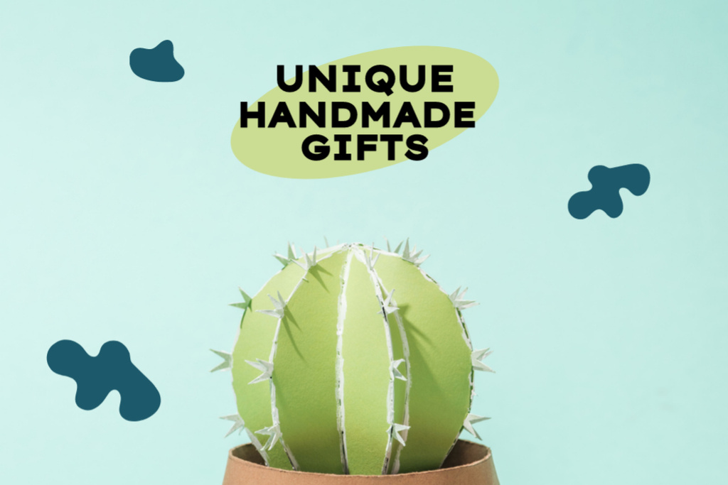 Ontwerpsjabloon van Flyer 4x6in Horizontal van Introducing Special Handmade Gift Selections