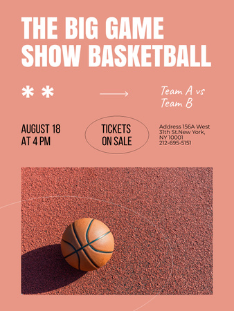 Designvorlage Ankündigung eines herausfordernden Basketballturniers für Poster US