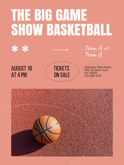 Challenging Basketball Tournament Announcement Poster US Πρότυπο σχεδίασης