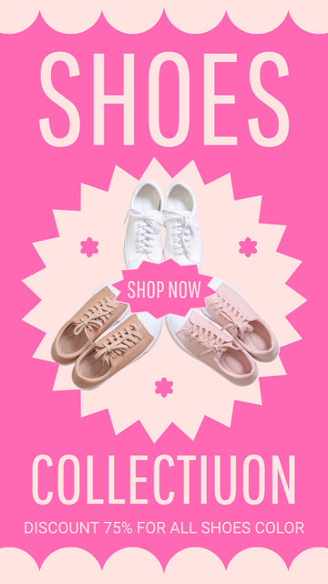 Trendy Casual Shoes Collection Instagram Story Design Template