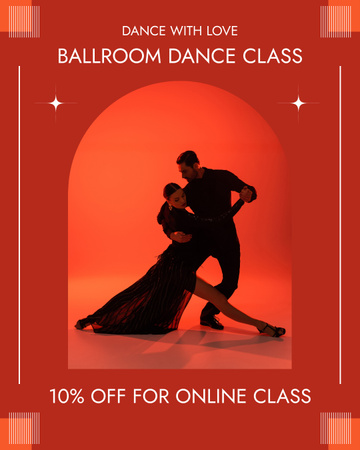 Choreography of Ballroom Dancing Instagram Post Vertical Design Template