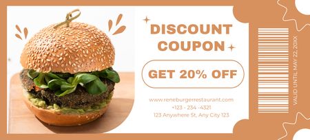 Special Price for Burger Coupon 3.75x8.25in Design Template