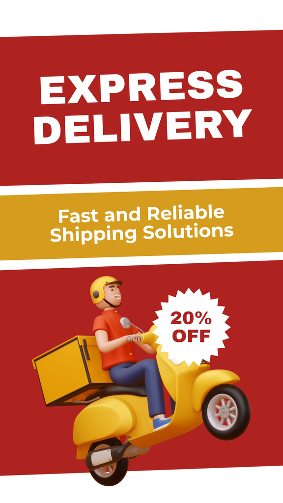Fast and Reliable Shipping Service Instagram Story Šablona návrhu