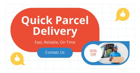 Platilla de diseño Quick Parcel Delivery Facebook AD