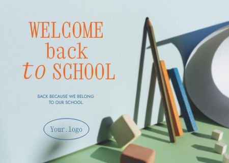 Platilla de diseño Back to School Announcement Postcard