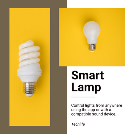 Designvorlage Förderung intelligenter Lampen für Instagram