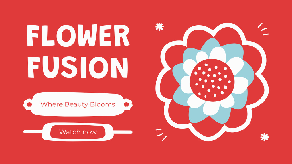 Flower Arrangements Service with Beautiful Blossom Youtube Thumbnail Design Template