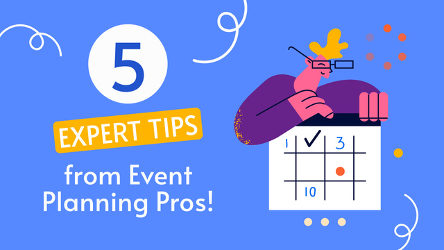 Modèle de visuel Expert Tips on Event Planning - Youtube Thumbnail