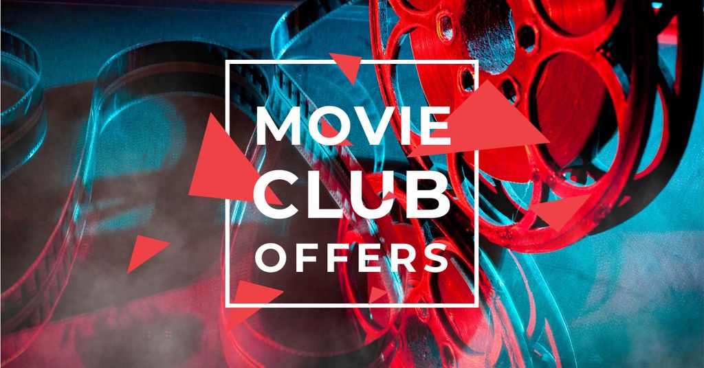 Ontwerpsjabloon van Facebook AD van Movie Club Meeting Announcement