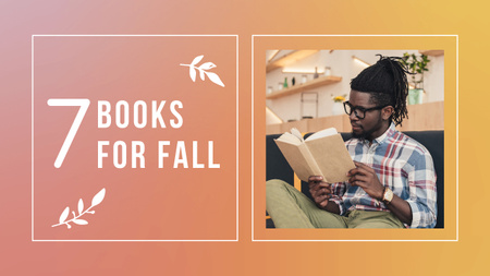 Plantilla de diseño de Libros de otoño para leer Youtube Thumbnail 