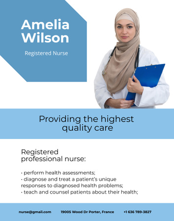 Nurse Services Offer Poster 22x28in Design Template