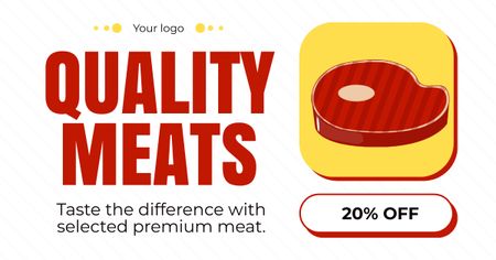 High Quality Meat Pieces Facebook AD Design Template