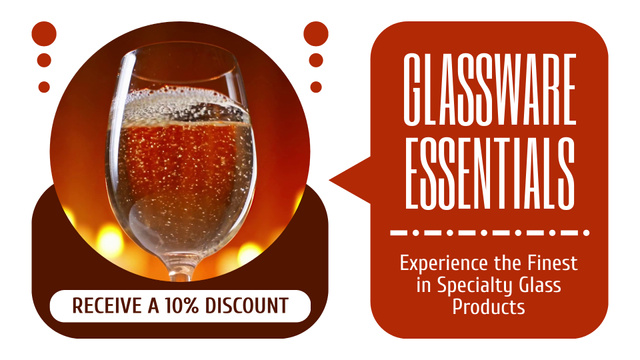 Finest Glassware Essentials With Discount Offer Full HD video Πρότυπο σχεδίασης