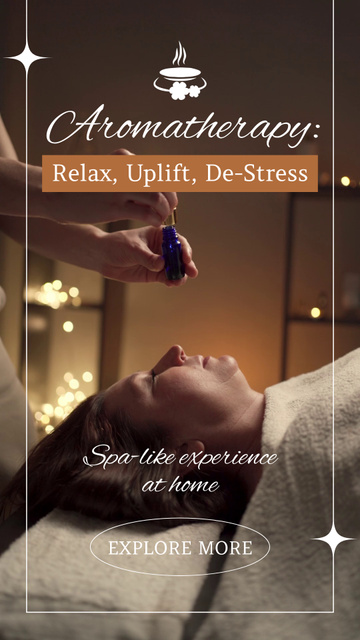 Awesome Aromatherapy Services Offer With Slogan Instagram Video Story tervezősablon