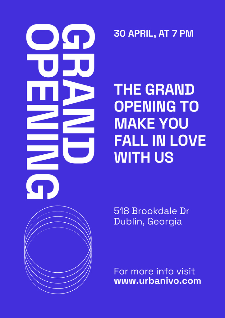 Grand Opening Announcement Poster Design Template