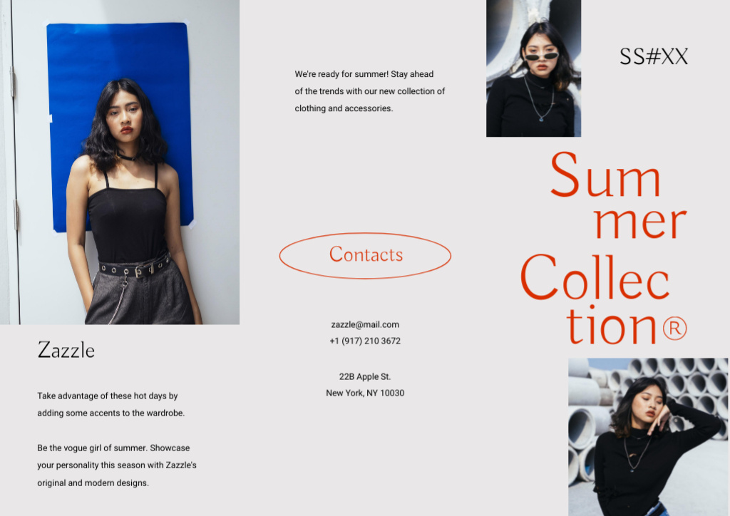Platilla de diseño Trendy Summer Collection of Streetwear for Young Women Brochure